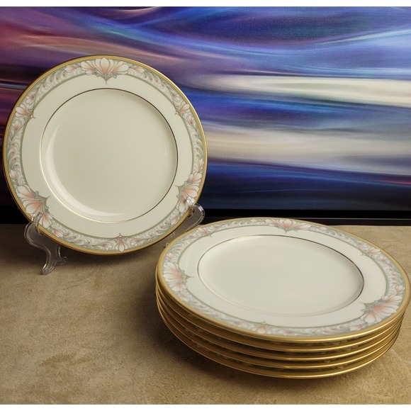 Noritake Other - NORITAKE Barrymore #9737 Salad Plates, Set of 6, 8 1/4" Bone China, Japan